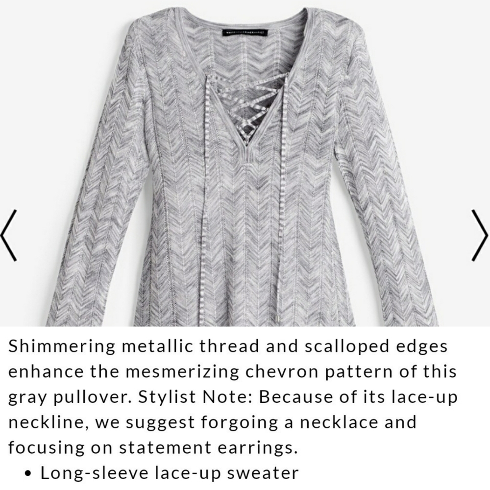 WHBM Metallic Knit Tunic - Picture 4 of 9